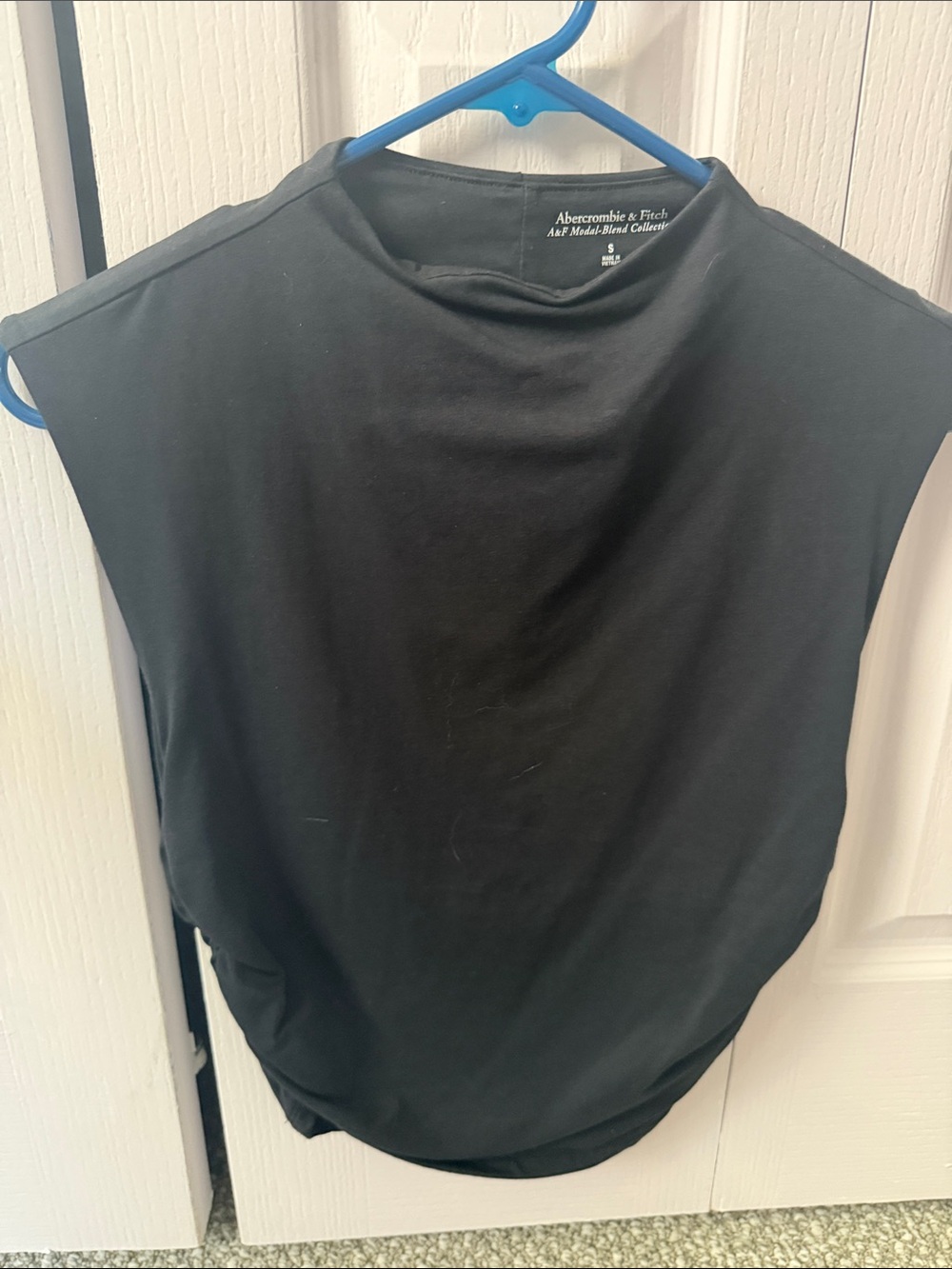 Abercrombie & Fitch Black Cap-Sleeve Tee